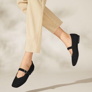 New VIVAIA Black Square-Toe Mary-Jane EU sz 41.5 or US sz 11